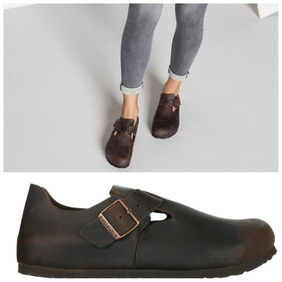 Birkenstock Shoes - BIRKENSTOCK London oiled leather habana shoe